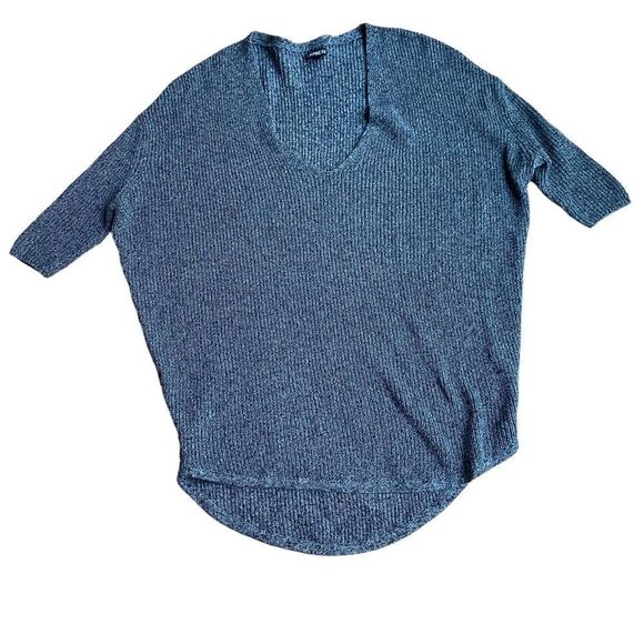 Express Grey V Neck  Sweater Size Medium Oversized - Picture 7 of 7